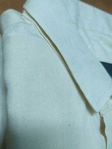 Men Shirt Formal Cream Office Wear