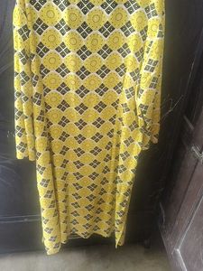 Yellow Print Tunic Top