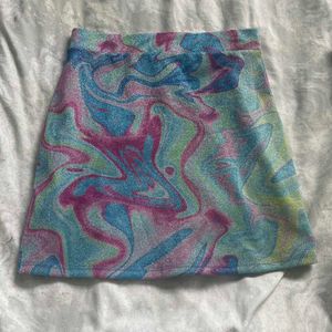 Colorful Mini shimmer sparkle Skirt