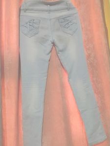 High waisted denim jeans
