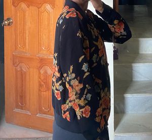Floral Print Bomber Jacket