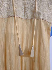 Women Yellow Anarkali Suit With Dupatta