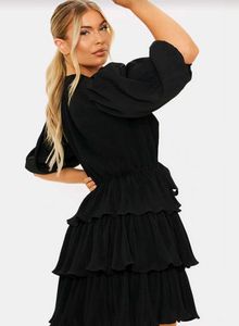 Tiered Black Dress