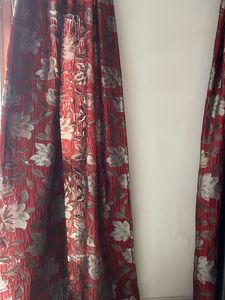Red Floral Curtains