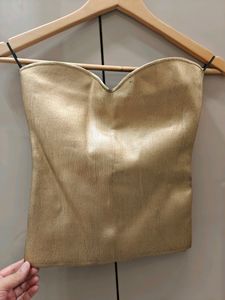 Zara Golden Tube Top