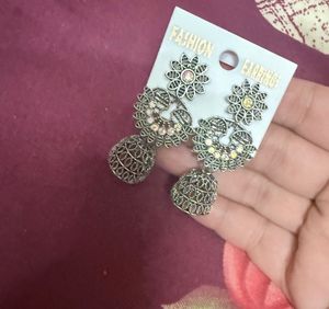 Floral Jhumka Earrings