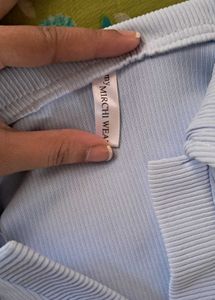 sky blue Sleeveless Bodycon Dress