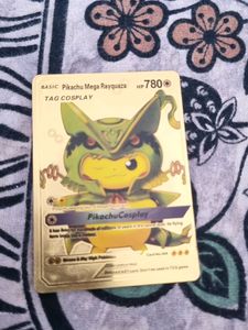 POKEMON REAL GOLD CARD Pikachu Mega Rayquaza