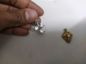 Combo: Gold And Silver Coloured Pendants