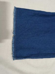 Wide Leg Frayed Hem Jeans
