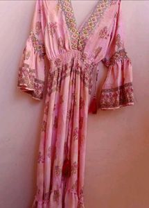 Floral Pink Maxi Dress