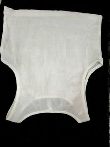 White Crop Tank Top