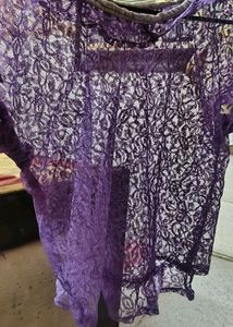 Purple Net Top