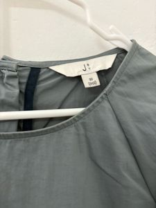 Elegant Grey Tie-Sleeve Top
