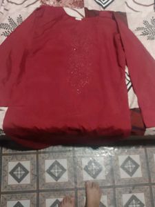 Burgundy Embellished Dress