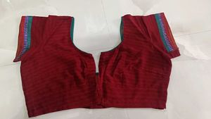 Maroon Embroidered Saree with Blouse