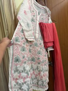 Elegant Chicken Kari Kurta Set