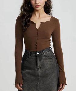 Brown Long Sleeve Top