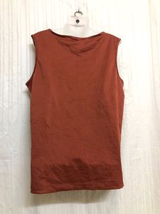 Casual Ladies Brown Sleeveless Top