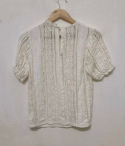 Trendy New Lace Detail Top