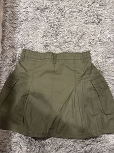 Olive Green Mini Skirt