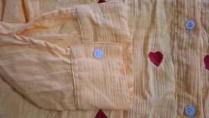 Heart Embroidered Shirt