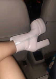 Cream Platform Boots