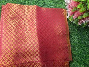Red & maroon blouse Material
