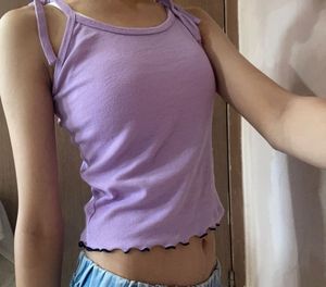 Cute Purple tie up top