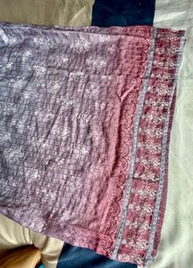 Pink Blue Kurta Set With Dupatta