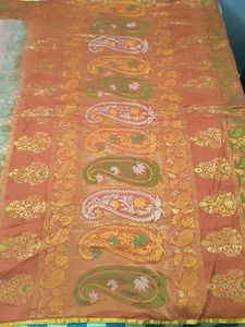 Vintage Handloom Tissue silk Saree