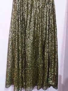 Sparkly Gold Sequin Maxi Skirt