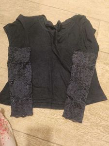 Net Chiknwork Sleeves Top