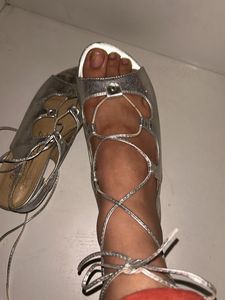 Stylish Ankle Wrap Flat Sandals For Women &amp; Girls