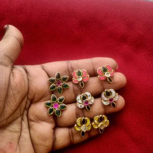 Four Pair Of Stud Earrings
