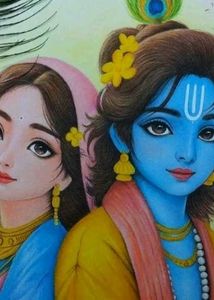 Radha Krishna Drawing
