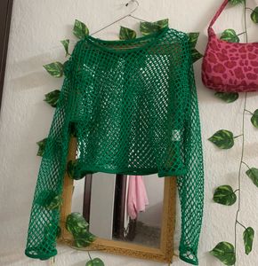 Green Mesh Top