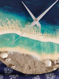 Resin Beach Vibes Wall Clock