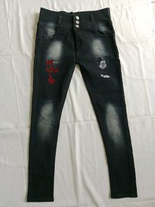 Black Shaded Embroidered Jean&#39;s