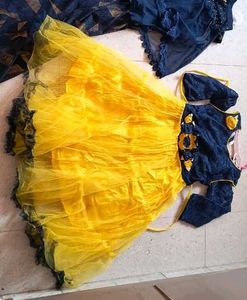 Yellow 💛 Net Frock