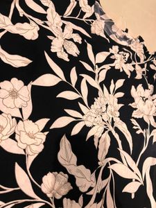Black And White Flower Top