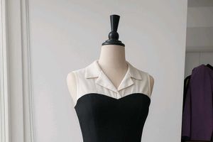 Chic Two-Tone Mini Dress