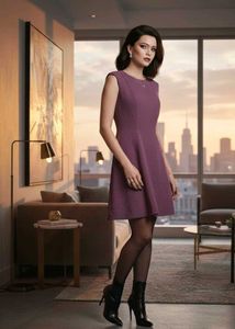 🌺👗 H&amp;M Burgundy Fit &amp; Flare Dress 🌺