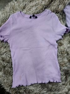 Lavender Ruched Crop Top