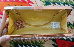 Stunning Sparkling Golden Rhinestone Clutch ✨