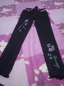 Stylish Girls' Black Joggers