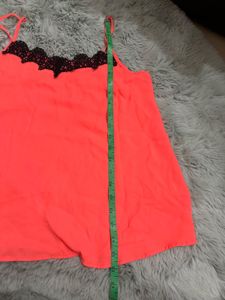 Poshmark Fluorescent Slip Top With Lace