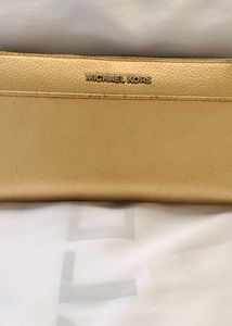 Michael Kors Pale Gold Continental Leather Wallet