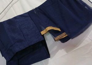 Sleeveless Embellished Tunic With Navy blue a line
