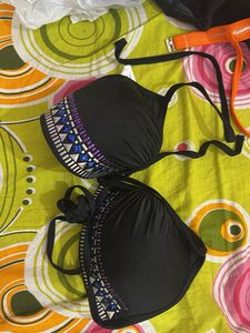 Embroidered Bikini Top